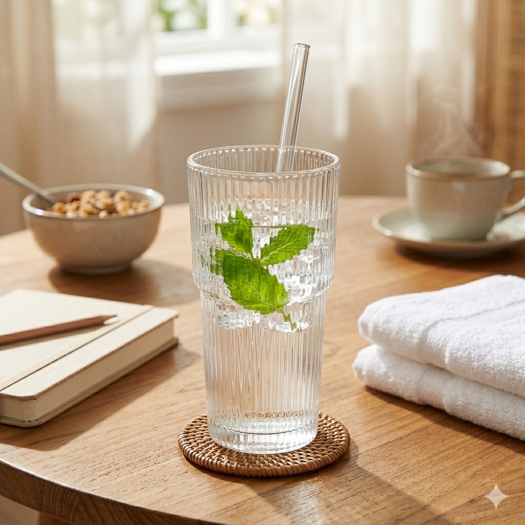 Gobelet en Verre Rayures 600ml : Slow Morning