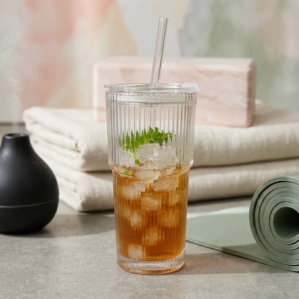 Gobelet en Verre Rayures 600ml : Slow Morning