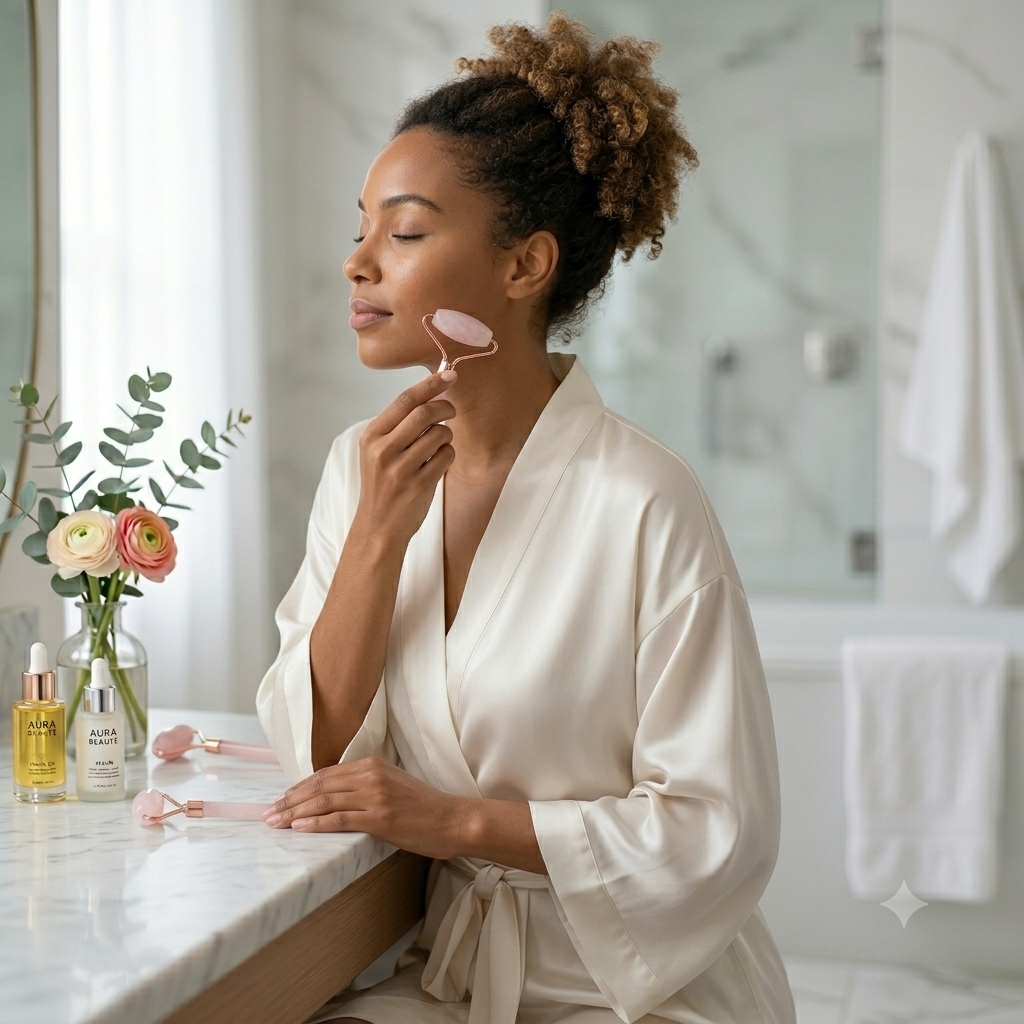 Set Gua Sha + Rouleau Jade : Ritual Glow