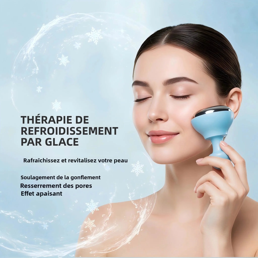 Globes de glace cryothérapie visage acier inoxydable Lunéa
