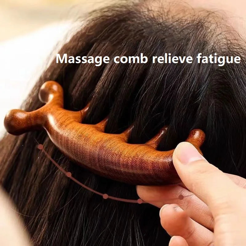 Masseur cuir chevelu en bois Lunéa - format
